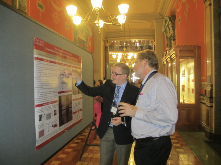 Student Presenting Research at the Iowa State Capitol