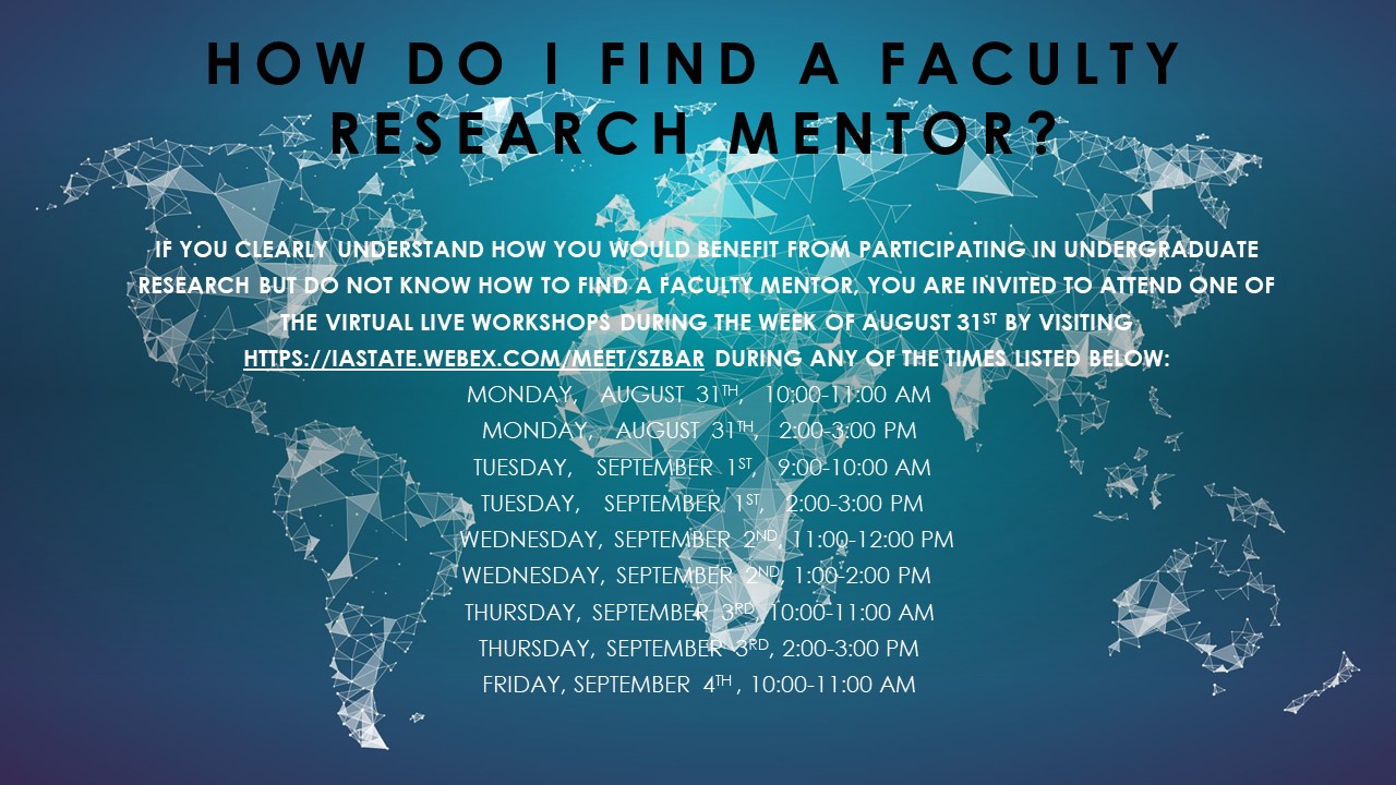 How to find a faculty research mentor